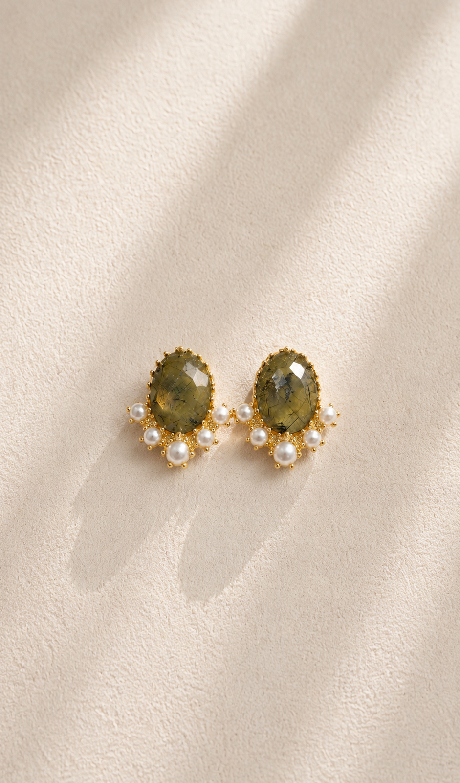 Aretes con piedra serpetina-C0 Aretes con piedra serpetina