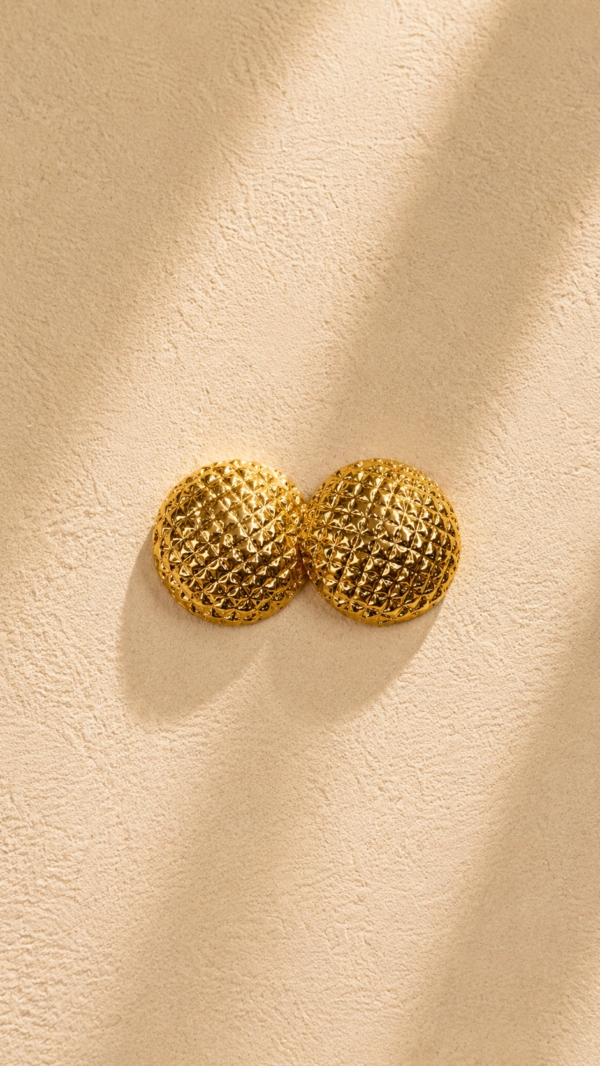 Aretes de círculo con trama