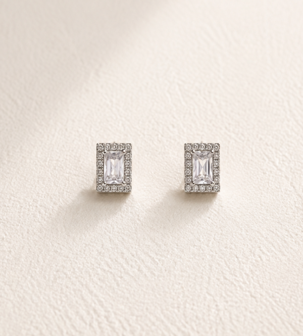 Aretes rectangulares con circonitas