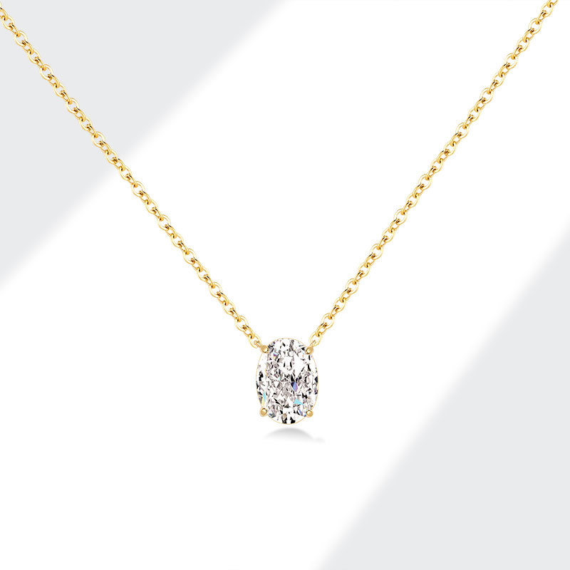 Cadena con dije de piedra pequeña y baño de oro de 18K-Plata 925-C30 Cadena con dije de piedra pequeño y baño de oro de 18K