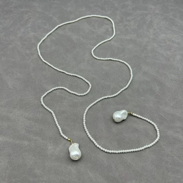 Collar corbatín de perlas