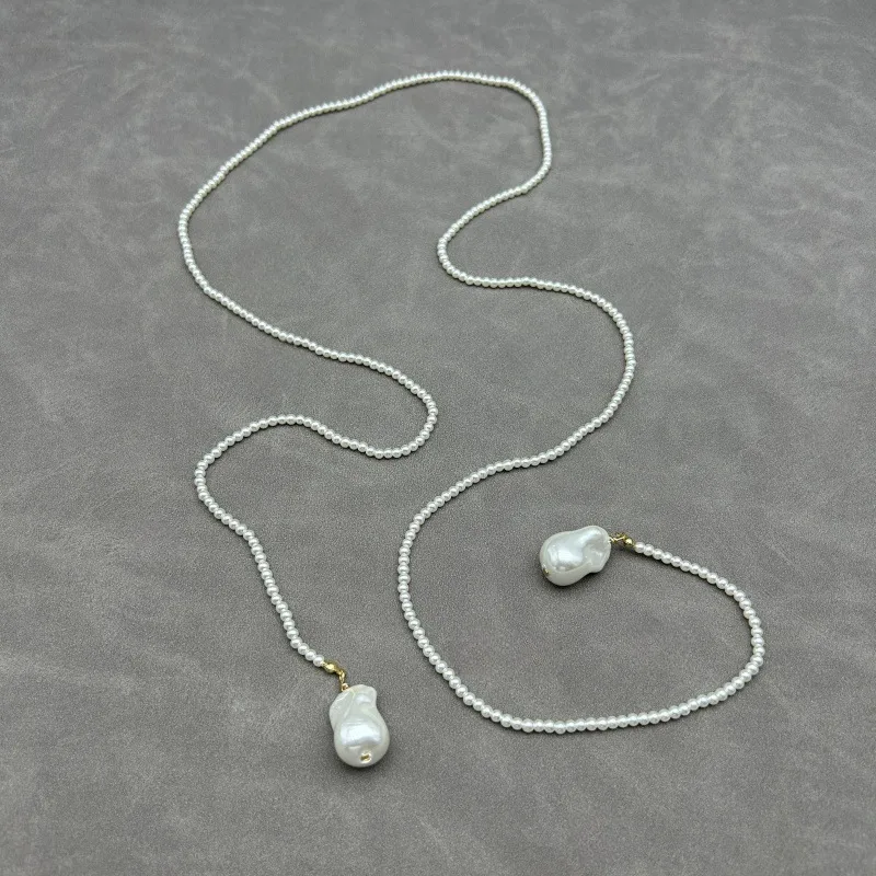 Collar corbatín de perlas