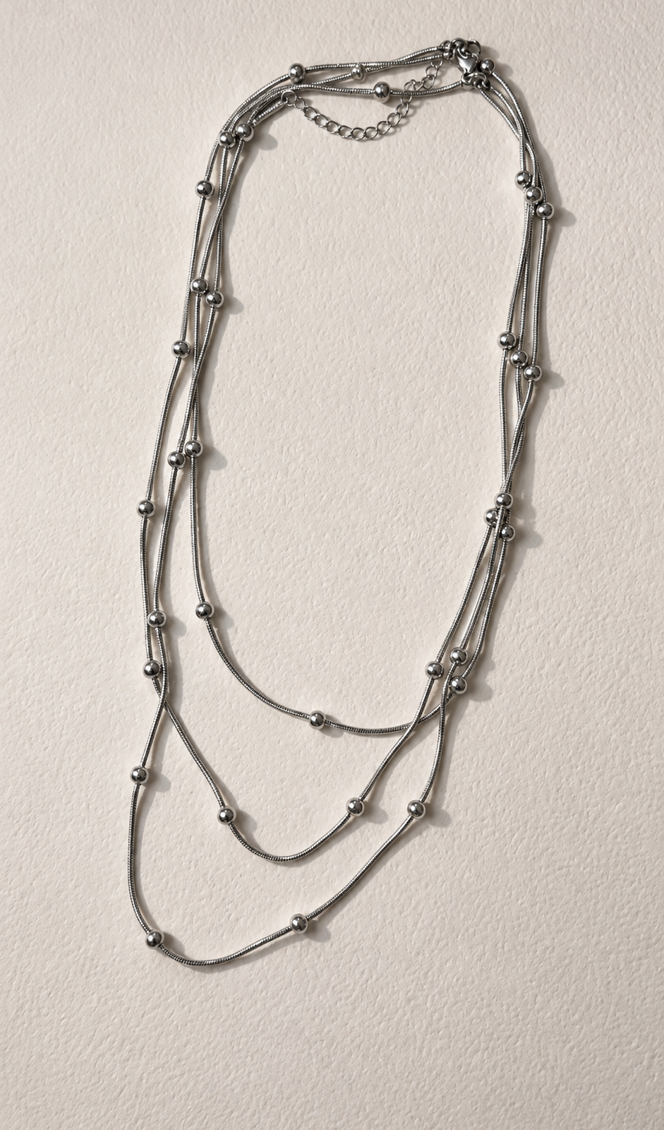 Collar enredado de 6MM-Acero inoxidable 316L-C0 (1) Collar triple plateado