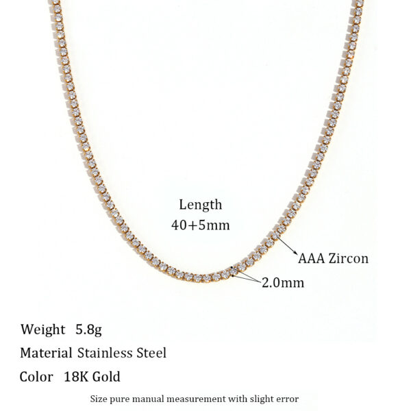 Collar tennis dorado