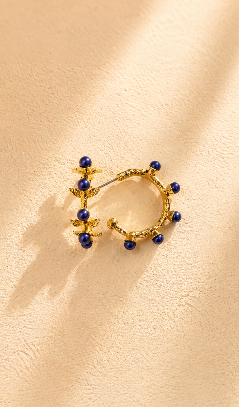 Hoops con piedras azul-C0 Hoops con piedras azul