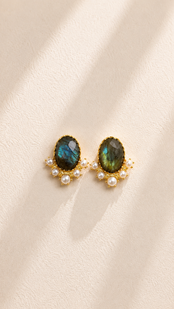 Aretes con piedra natural