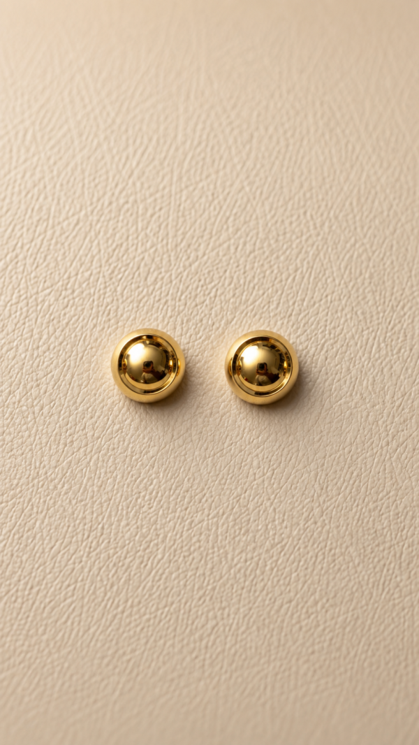 Aretes de círculo con baño de oro de 18K
