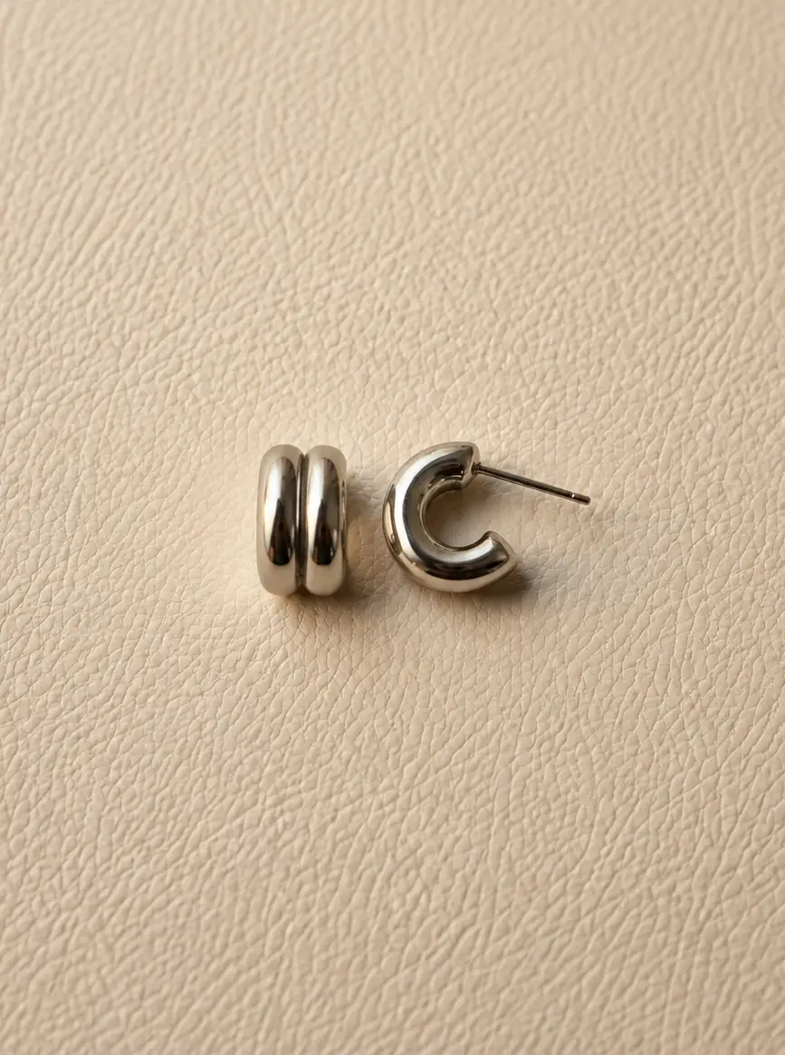 Semi hoops plateados