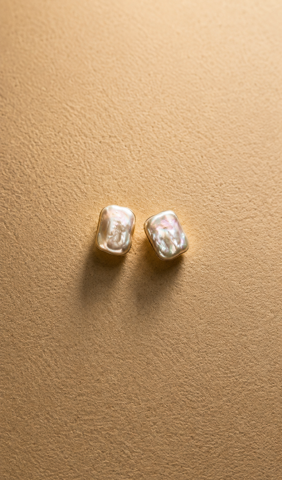 Aretes de piedra natural de río rectangulares