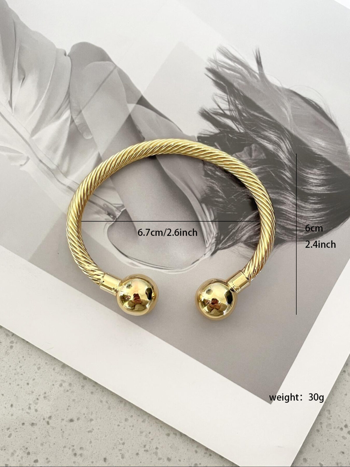 Pulsera ajustable con baño de oro de 18K-Brass-C0 Pulsera ajustable con baño de oro de 18K