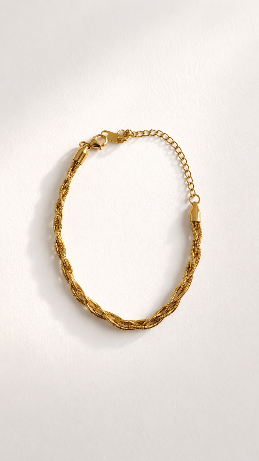 Pulsera enredada con baño de oro de 18K-Acero inoxidable 316L-C0 Pulsera enredada con baño de oro de 18K
