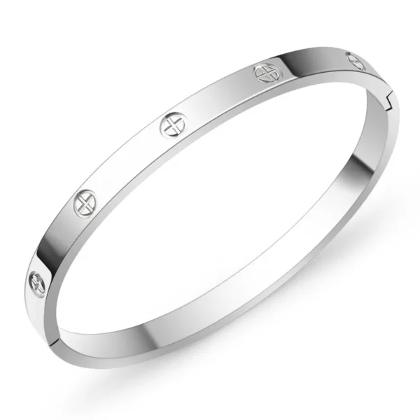 Pulsera simple dupe de cartier color plateado