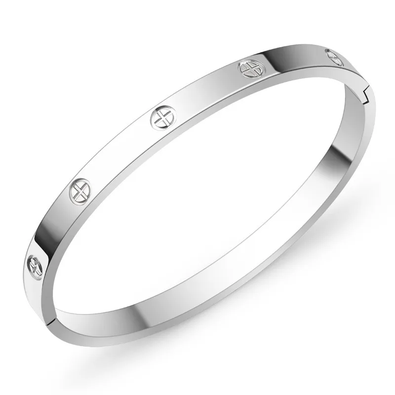 Pulsera simple dupe de cartier color plateado-C0 Pulsera simple dupe de cartier color plateado